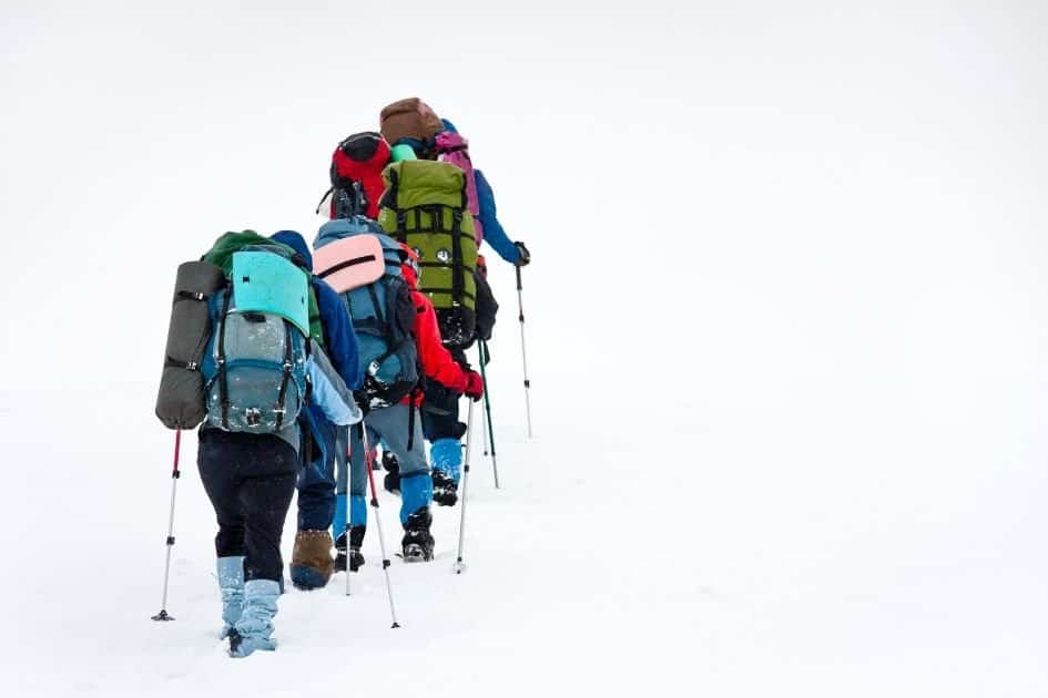 Winter hikers