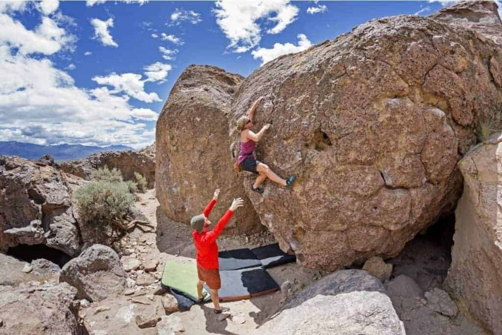 bouldering spotter