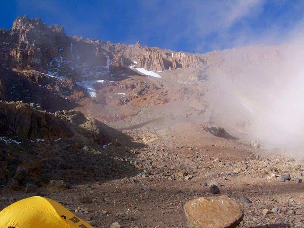 choose your tent location carefully for warmth