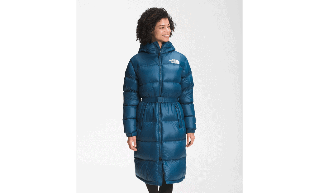 Nuptse blue parka