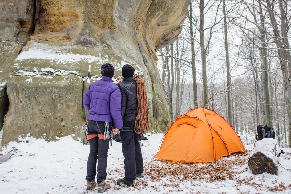 Factor in crew size and gear for choosing a four season tent