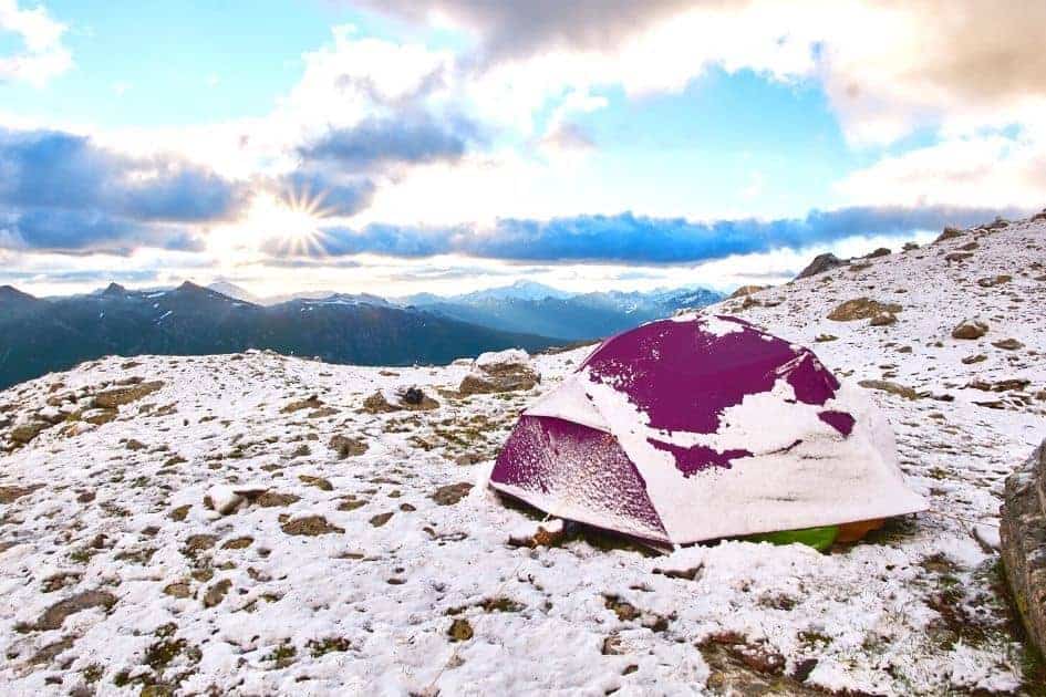 four season tents on mountain