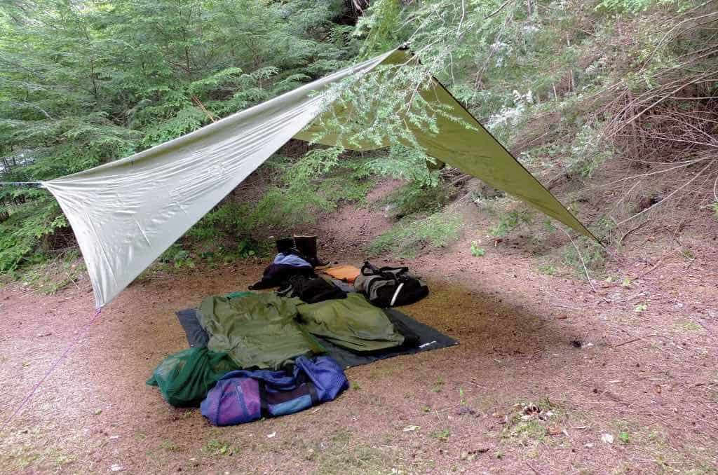 tarps are easy to setup and lightweight