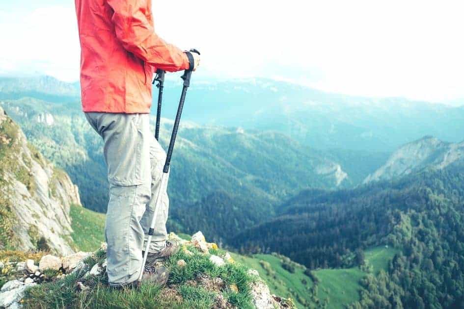 Hiker with hiking poles