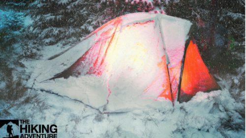 camping in the snow