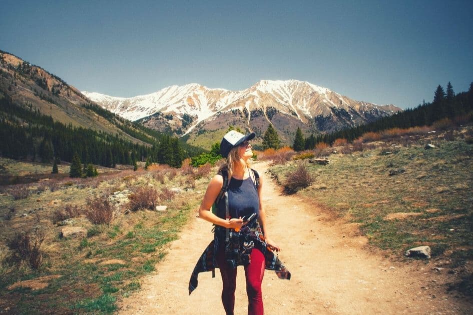 Ball caps long front brim protects the face of hiker