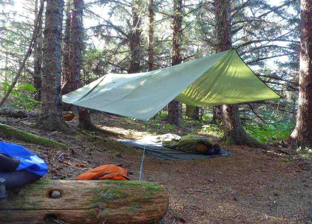 groundsheet for tarp camping should be larger than the tarp