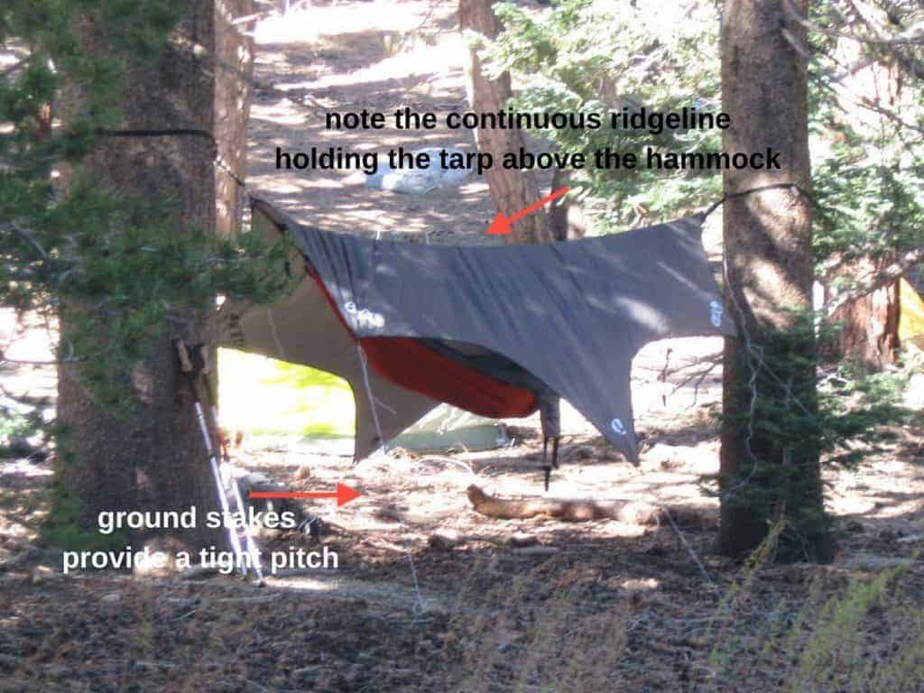 shows hammock ridgeline - continuous