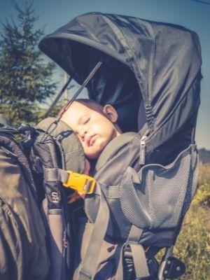 baby sleeping hiking baby carrier