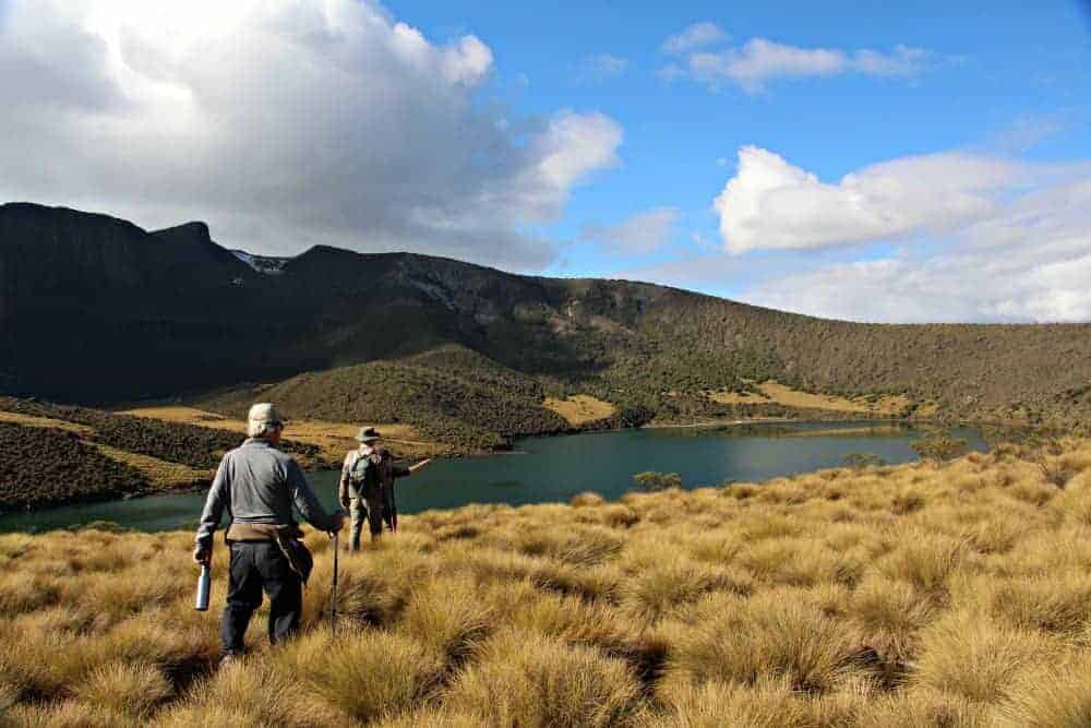 hikers at Lake Alice