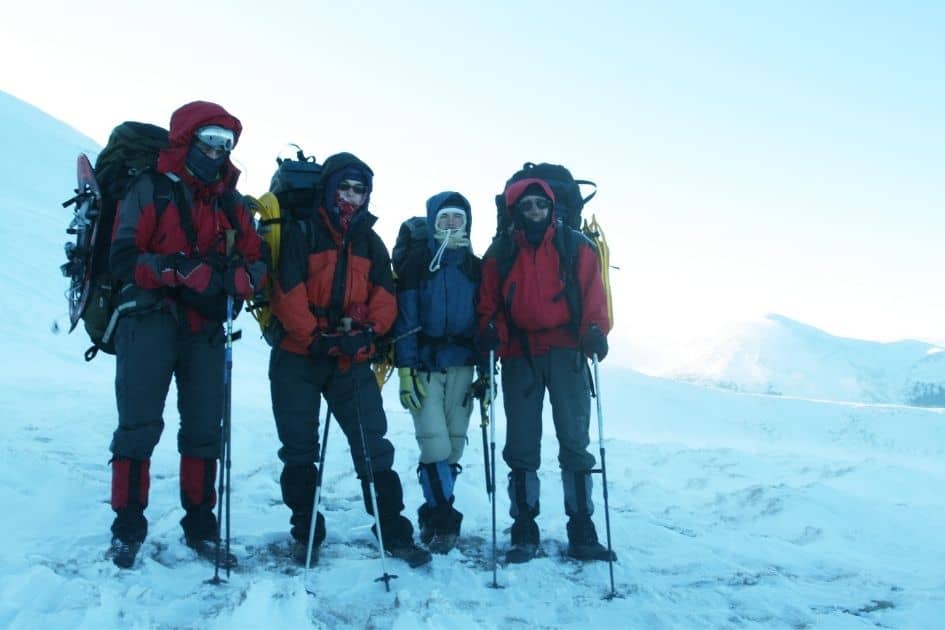 Group of ice climbers