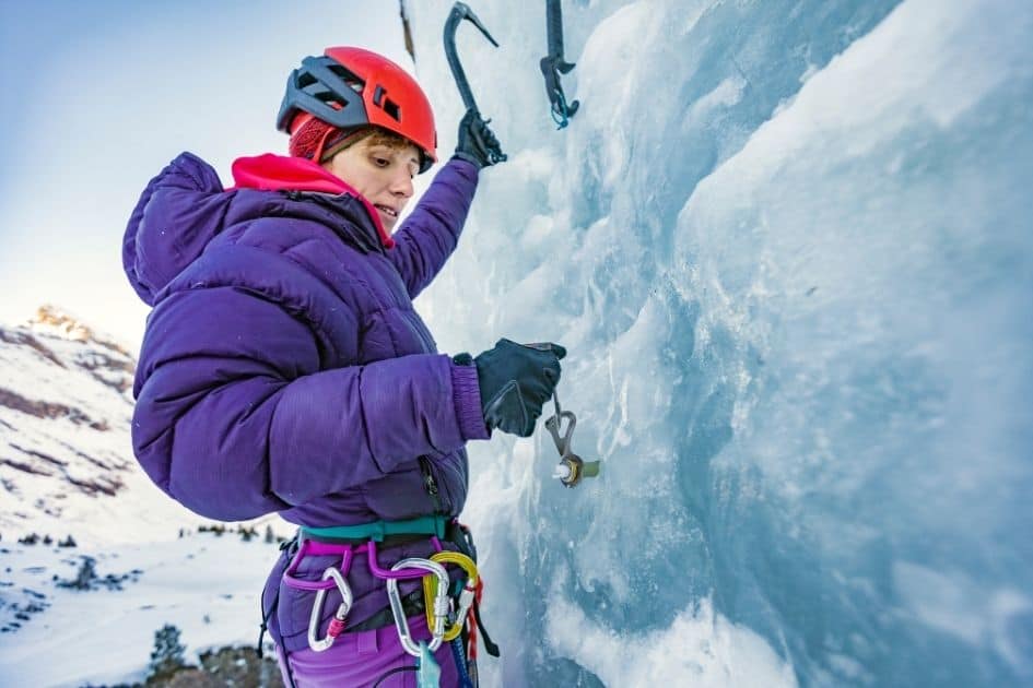 Reverse Curve Ice tool for ice climbing
