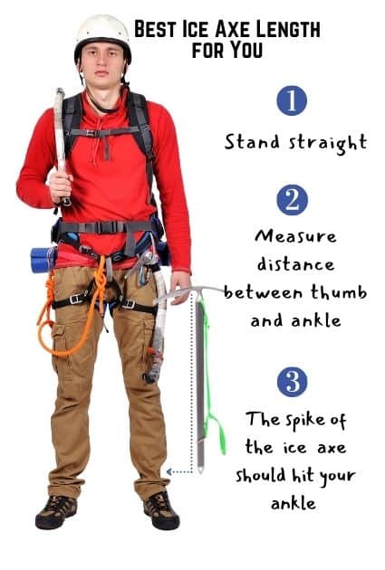 how to choose the right ice axe length