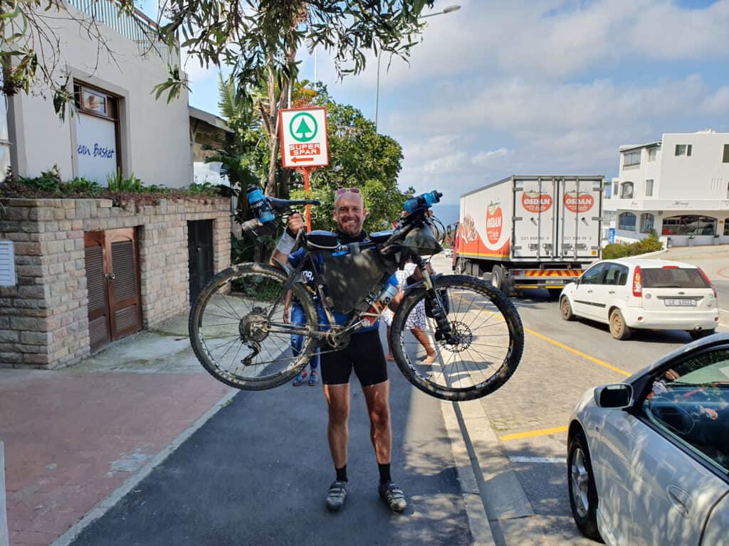 Bikepacking bags on bike