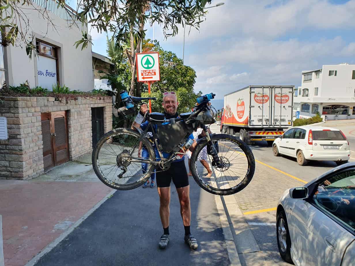 Bikepacking bags on bike