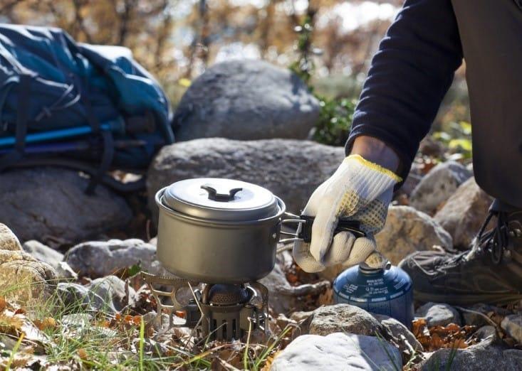cooking while on camping
