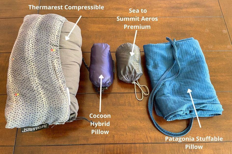 Ultralight backpacking pillows comparison