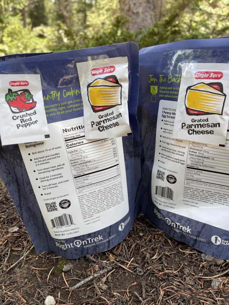 rightontrek adventure meals review back 