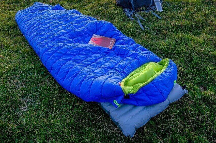 sleeping bag outdoors